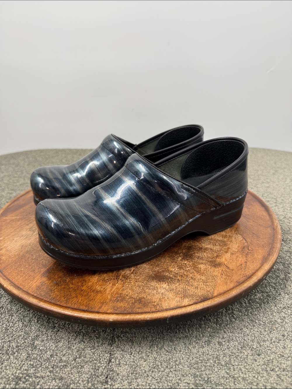 Dansko Shoes Wm 41 10.5-11 Blue Brushed Slip-On Clogs Medical Nurse Comfort Work